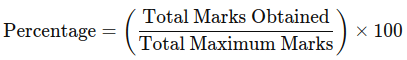 CBSE percentage formula